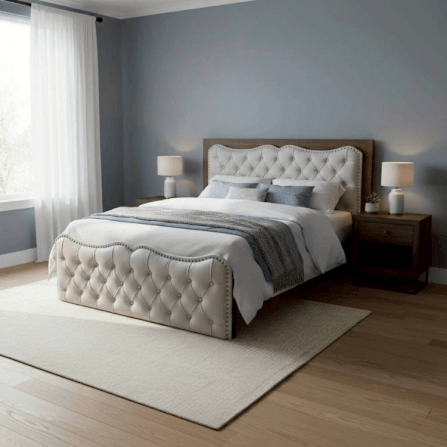 ฐานรองหัวเตียง 5 ฟุต WISDOM DESIGN FURNITURE รุ่น ROYAL PRINCESS สีเทา_3